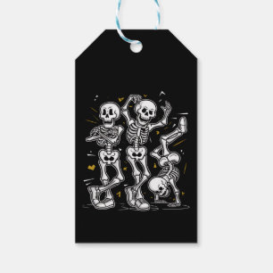 Dancing Skeletons Dance Challenge Halloween Gift Tags