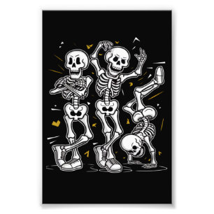 Dancing Skeletons Dance Challenge Halloween Photo Print