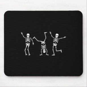 Dancing Skeletons Dance Challenge Halloween Scary Mouse Pad