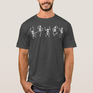 Dancing Skeletons Dance Challenge Halloween Scary T-Shirt