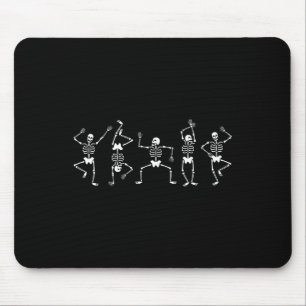 Dancing Skeletons Fun Halloween Pumpkin Spice Witc Mouse Pad