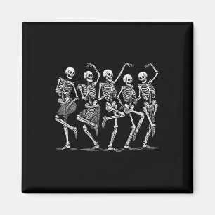 Dancing Skeletons Halloween Costume Women Girls  Magnet