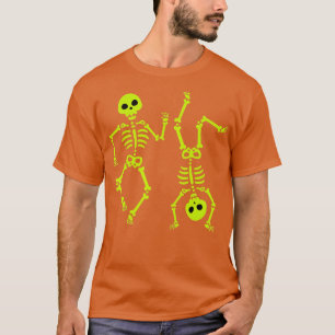 Dancing Skeletons Halloween For Boy Girl Youth To T-Shirt