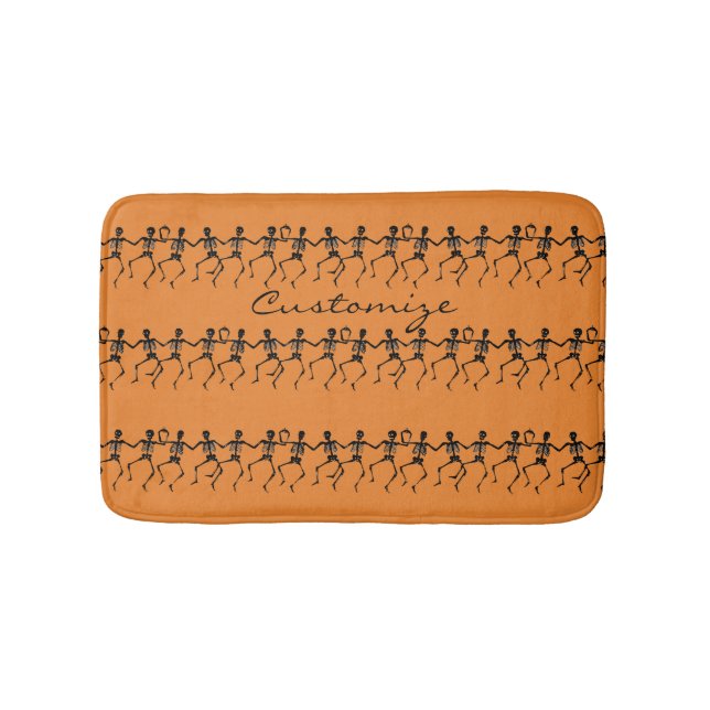 Dancing Skeletons Halloween Thunder_Cove Bath Mat (Front)