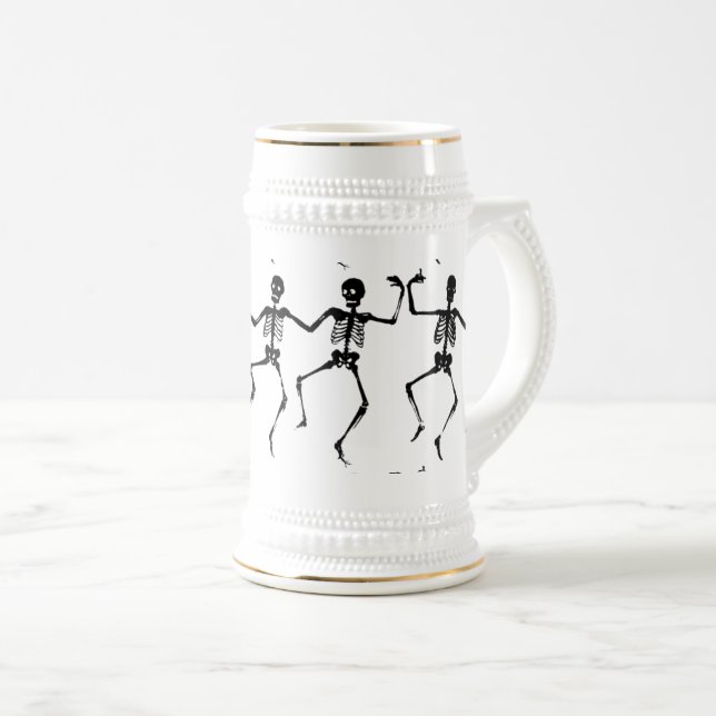 Dancing Skeletons Halloween Thunder_Cove Beer Stein (Front Right)