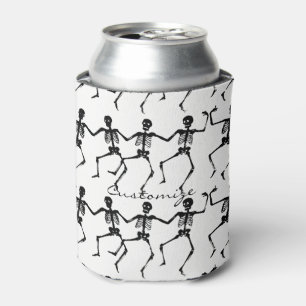 Dancing Skeletons Halloween Thunder_Cove Can Cooler
