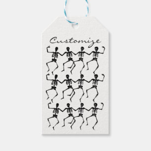 Dancing Skeletons Halloween Thunder_Cove Gift Tags