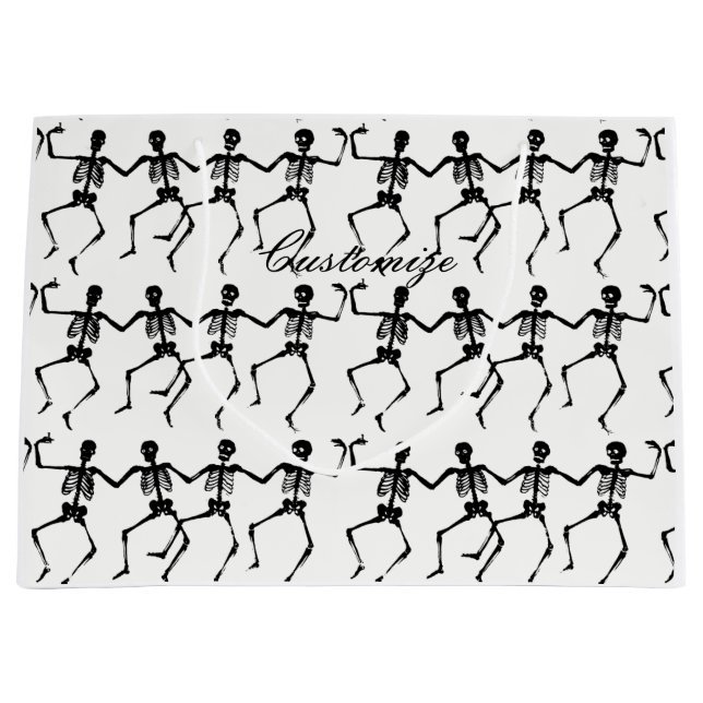 Dancing Skeletons Halloween Thunder_Cove Large Gift Bag (Front)