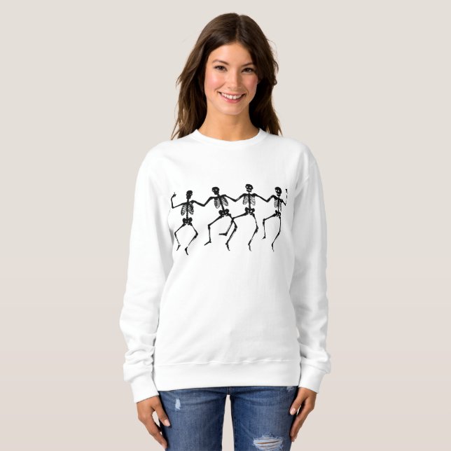 Dancing Skeletons Halloween Thunder_Cove Sweatshirt (Front Full)
