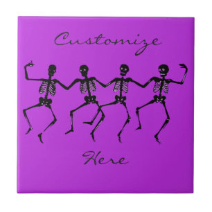Dancing Skeletons Halloween Thunder_Cove Tile