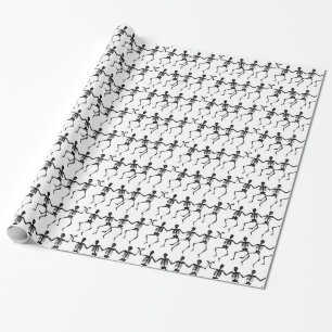 Dancing Skeletons Halloween Thunder_Cove Wrapping Paper