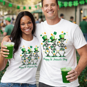  Dancing Skeletons in St. Patrick's Day Spirit T-Shirt