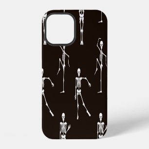 Dancing Skeletons: Quirky Seamless Background iPhone 12 Case