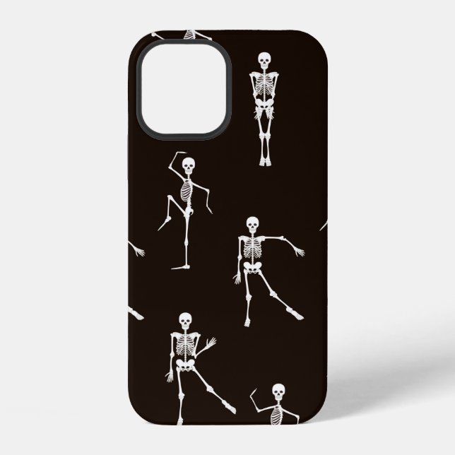 Dancing skeletons seamless pattern iPhone case (Back)