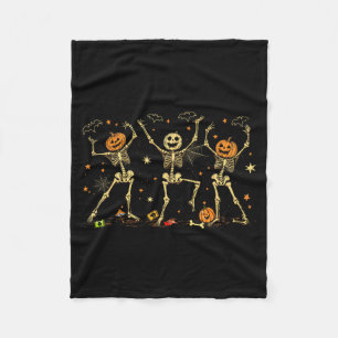 Dancing Skeletons Spooky Halloween Costume Men Fleece Blanket