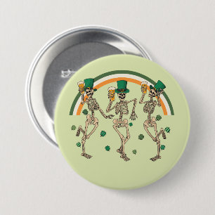 Dancing Skeletons St Patrick 7.5 Cm Round Badge