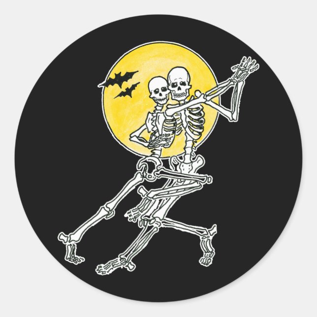 Dancing Skeletons Stickers/Envelope Seals (Front)