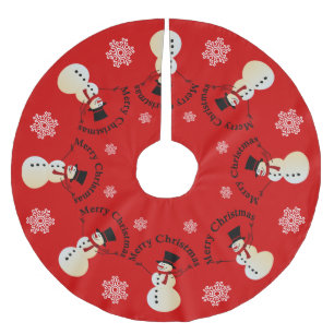 Dancing Snowmen Brushed Polyester Tree Skirt