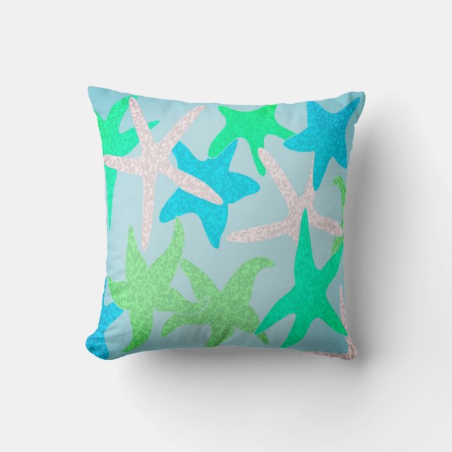 Dancing Starfish Throw Pillow (Front)