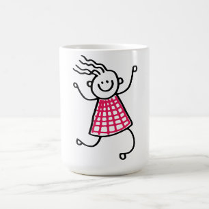 Dancing Stick Woman Coffee Mug