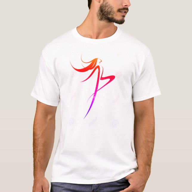 Dancing Stick Woman Tee Shirt (Front)