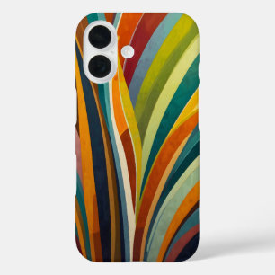 Dancing Stripes in Colour iPhone 16 Case