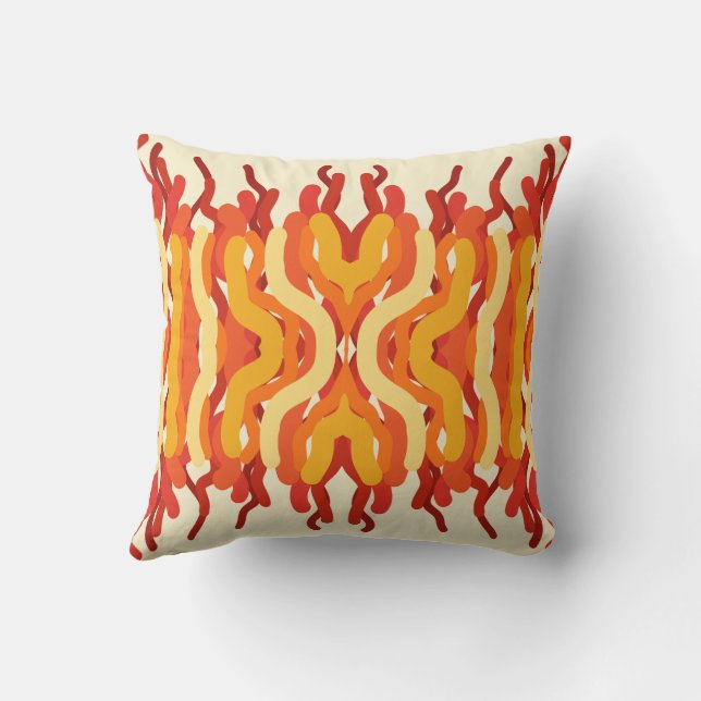 Dancing Sunburst Pop Of Colour Abstract Art Cushion (Back)