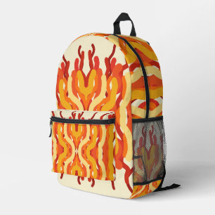 Dancing Sunburst Pop Of Colour Abstract Art  Printed Backpack