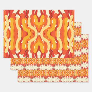 Dancing Sunburst Pop Of Colour Abstract Art Wrapping Paper Sheet
