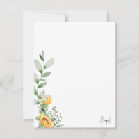 Dancing Sunflowers Custom Name Eucalyptus 