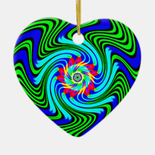 Dancing Swirl Ceramic Tree Decoration