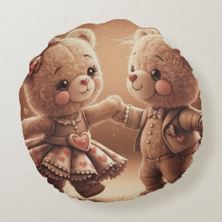 dancing Teddys Round Cushion