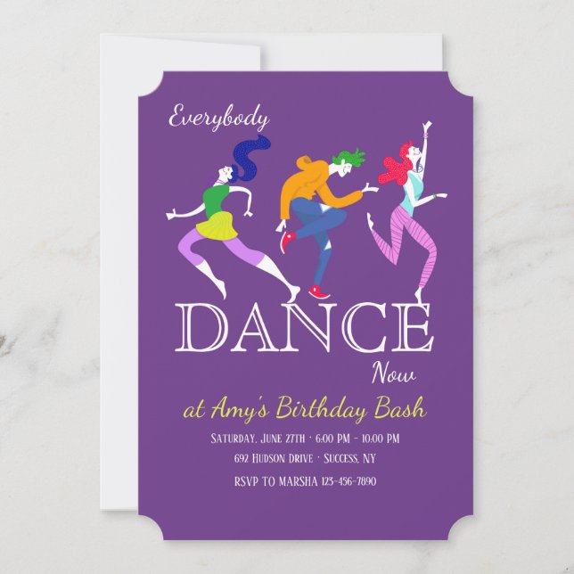 Dancing Teens Invitation (Front)