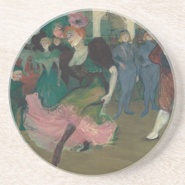 Dancing the Bolero - Toulouse-Lautrec Painting Coaster (Front)