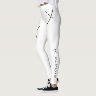 Dancing The Day Soft Black&White Minimal X Art Leggings