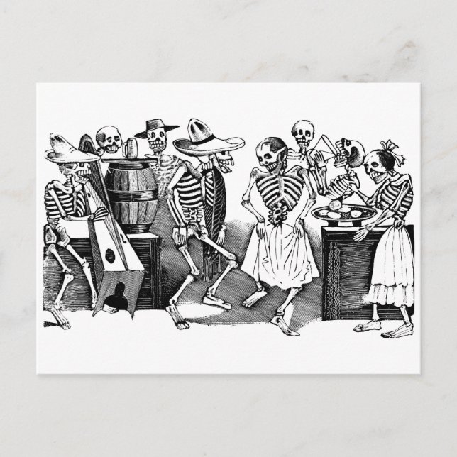"Dancing the Jarabe in the Other World" Postcard (Front)