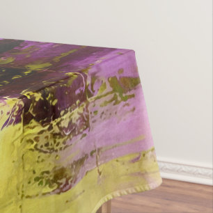 Dancing Through Violet Expressive Modern Abstract Tablecloth