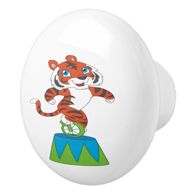 Dancing Tiger Ceramic Knob (Right)