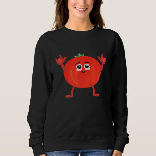 Dancing Tomato Vegetable Humour For Vegan Gardener Sweatshirt