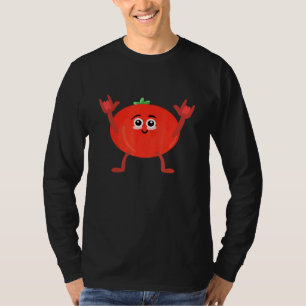 Dancing Tomato Vegetable Humour For Vegan Gardener T-Shirt