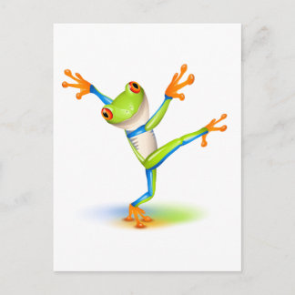 Dancing Tree Frog Postcard