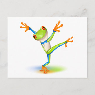 Dancing Tree Frog Postcard