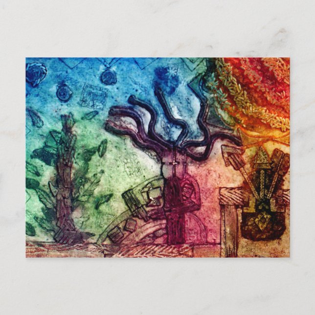 Dancing Tribal Man Postcard (Front)