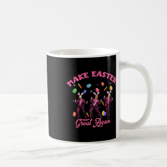 Dancing Trump Make Easter Great Again Humourous Ea Coffee Mug (Right)