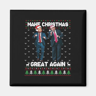 Dancing Trump Santa And Dj Vance Make Christmas Gr Magnet