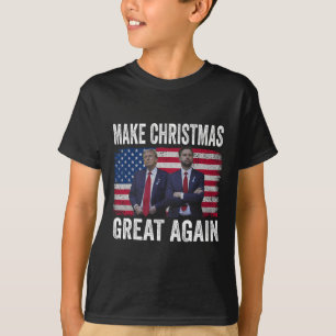 Dancing Trump Santa And Dj Vance Make Christmas Gr T-Shirt