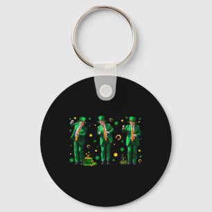 Dancing Trump St. Patrick's Day , Uni-adults, Blac Key Ring