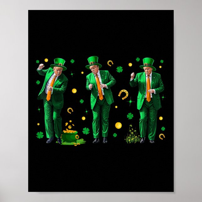 Dancing Trump St. Patricks Day , Uni-adults, Poster (Front)