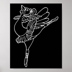 Dancing Turkey Happy Thanksgiving Day Ballet Dance Poster