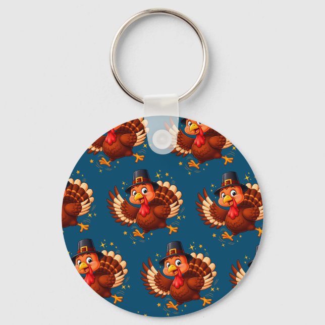 Dancing Turkey Key Ring (Front)